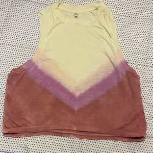 FP Movement by Free People Gradient Muscle Tee - Yellow, Purple, Red